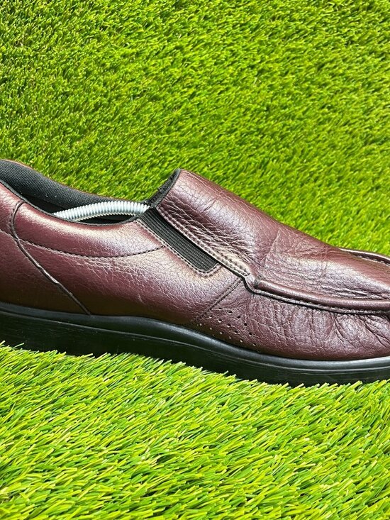 SAS Side Gore Mens Size 14M Dark Brown Burgundy Casual Slip On Shoes Loafers